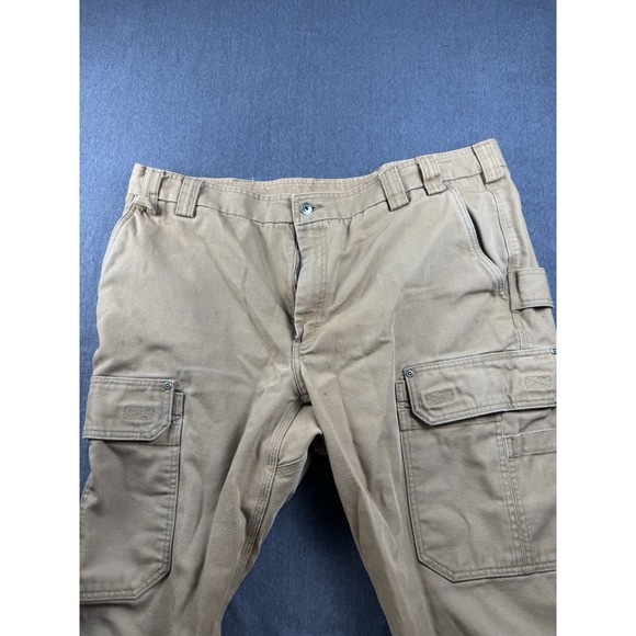 Duluth Trading Co.‎ Flex Fire Hose Cargo Work Pants Cotton Canvas Mens 36x30 - Picture 1 of 10